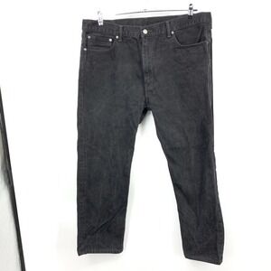 Levis Men Size 40 x 29 Jeans 550 Relaxed Fit Black Denim Pants Straight Leg